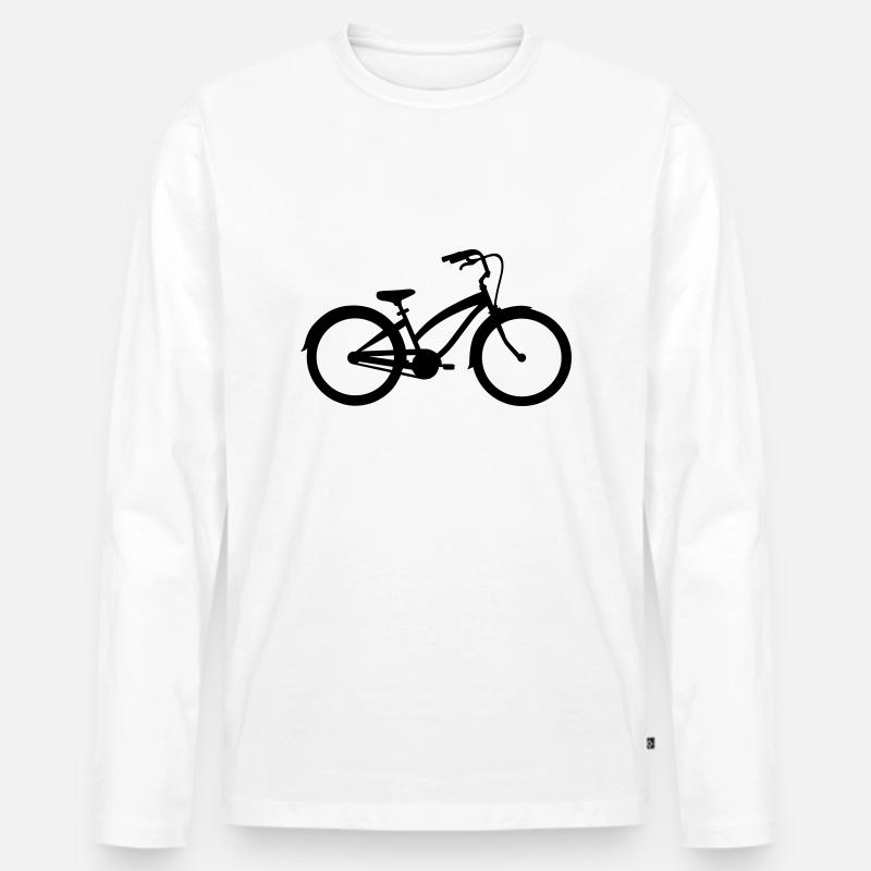 Fahrrad - Männer Premium Bio Langarmshirt - Weiß