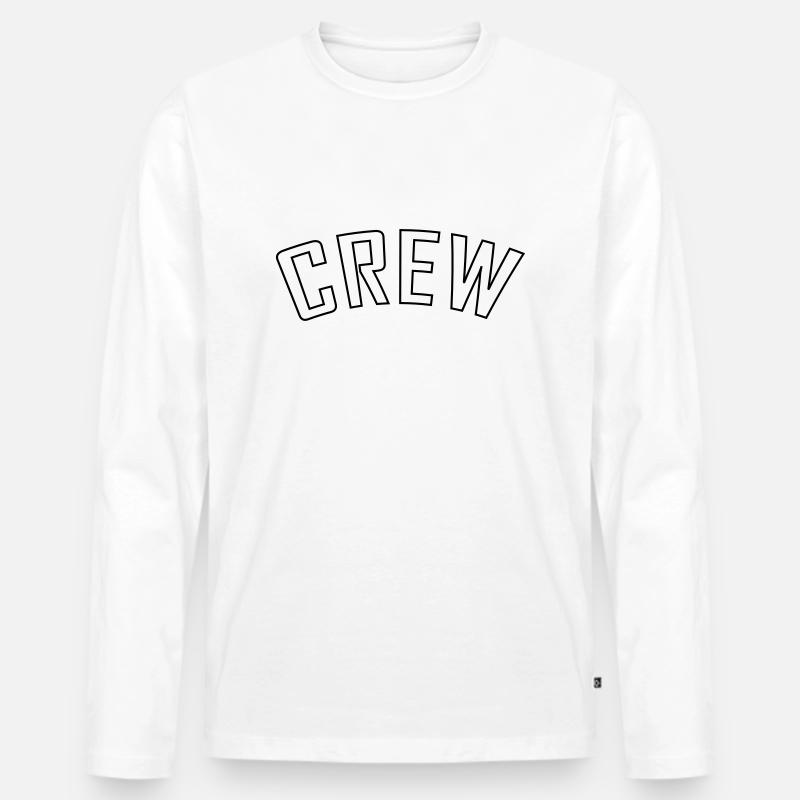 crew - Männer Premium Bio Langarmshirt - Weiß