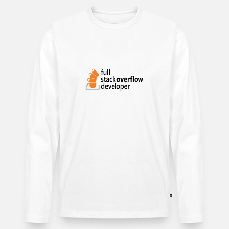 Full stack developer - Men's Premium Organic Long Sleeve Shirt - white