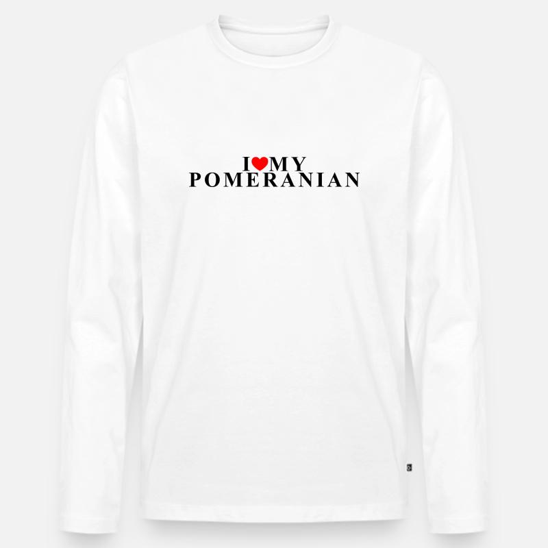 Pommern - Männer Premium Bio Langarmshirt - Weiß