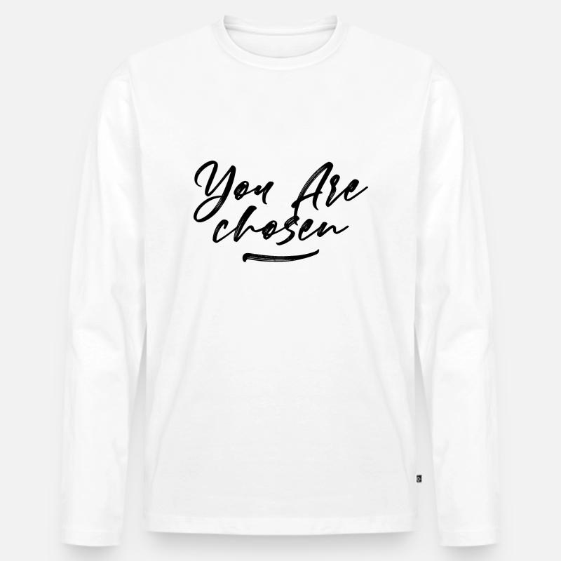 Christliche Sprüche - Männer Premium Bio Langarmshirt - Weiß