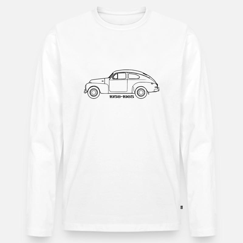 PV 544 Buckel Auto - Männer Premium Bio Langarmshirt - Weiß