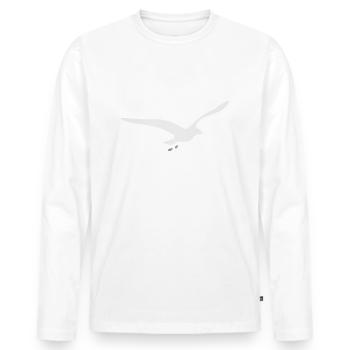 Mouette - T-shirt manches longues Premium bio Homme - blanc - Devant - Nico (187cm)