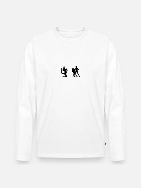 Dancing Dance Music - Men's Premium Organic Long Sleeve Shirt - white