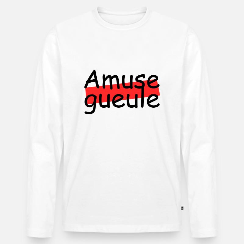 Amuse gueule - Männer Premium Bio Langarmshirt - Weiß