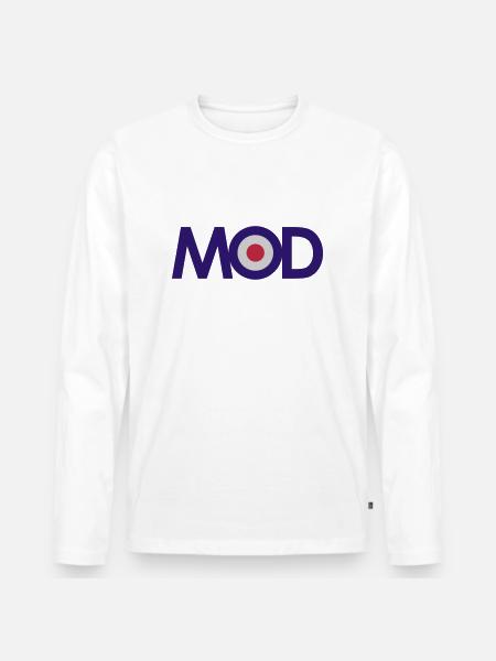Mod - Männer Premium Bio Langarmshirt - Weiß