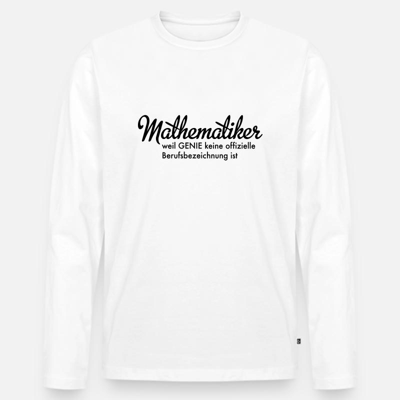 Mathematiker - Männer Premium Bio Langarmshirt - Weiß