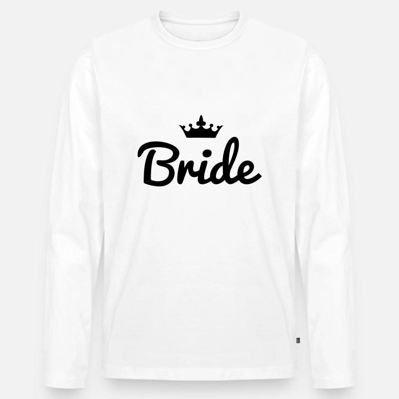 Bride Crown - Männer Premium Bio Langarmshirt - Weiß