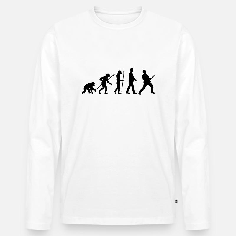evolution_rocks_032012_a1c - Männer Premium Bio Langarmshirt - Weiß