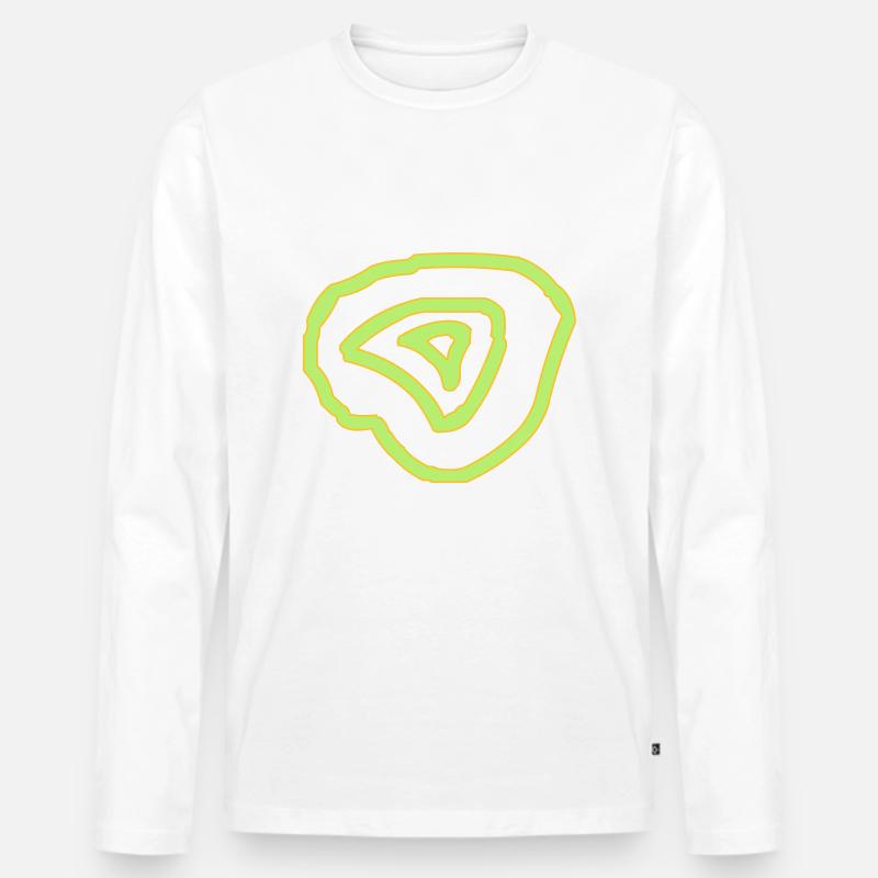 Kreise - Männer Premium Bio Langarmshirt - Weiß