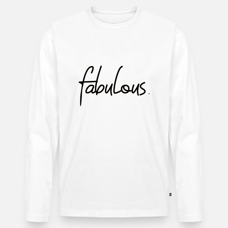 fabulous - Männer Premium Bio Langarmshirt - Weiß