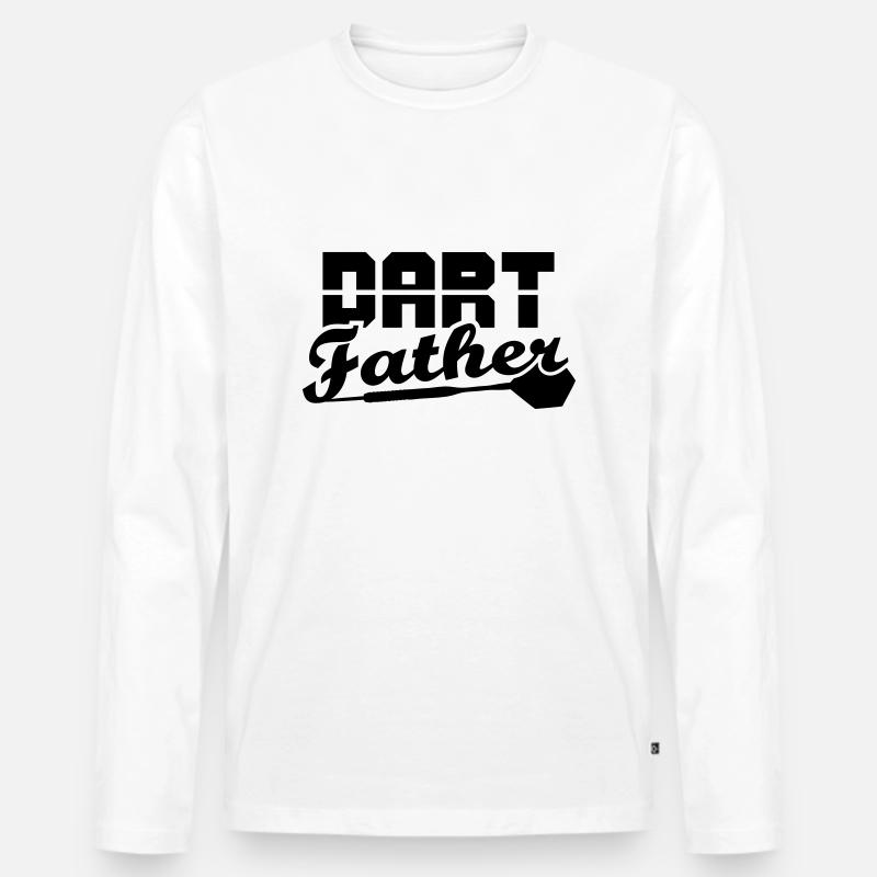 DART Father - Männer Premium Bio Langarmshirt - Weiß