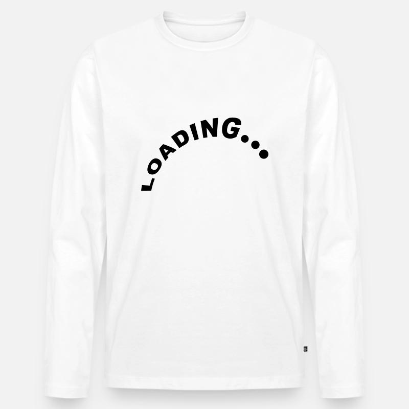 Loading Design - Männer Premium Bio Langarmshirt - Weiß