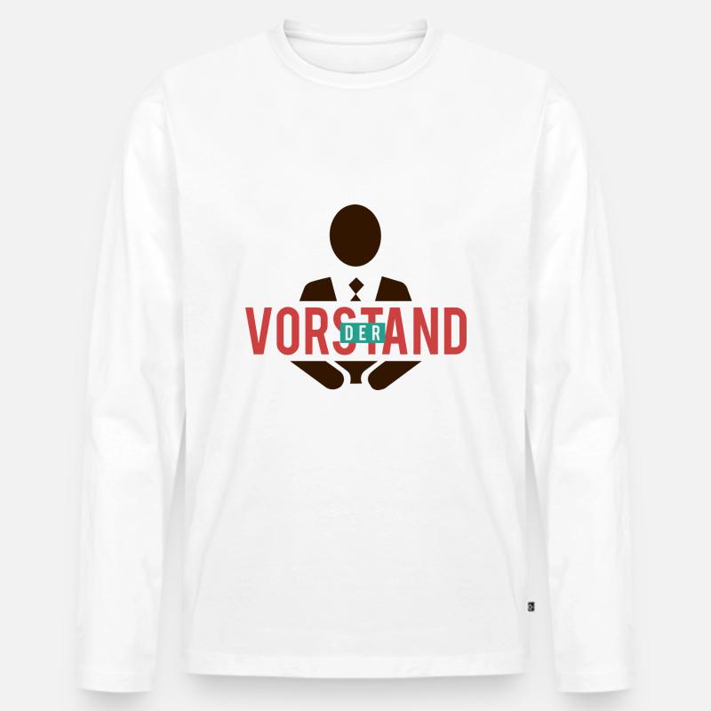 Der Vorstand - Männer Premium Bio Langarmshirt - Weiß