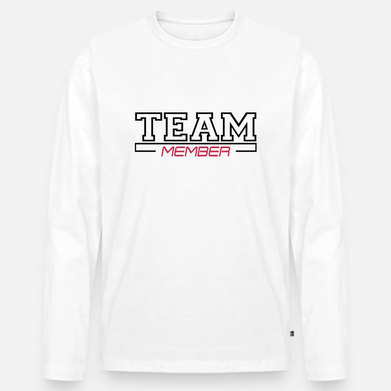 team member - Männer Premium Bio Langarmshirt - Weiß