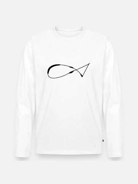 Fish-outline-abstract - Men's Premium Organic Long Sleeve Shirt - white