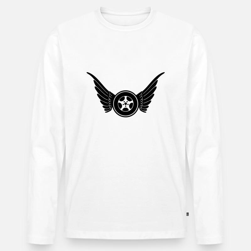 Auto Schutzengel - Männer Premium Bio Langarmshirt - Weiß