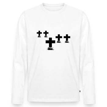 rip_1_f1 - Männer Premium Bio Langarmshirt - Weiß - Vorne - Nico (187cm)