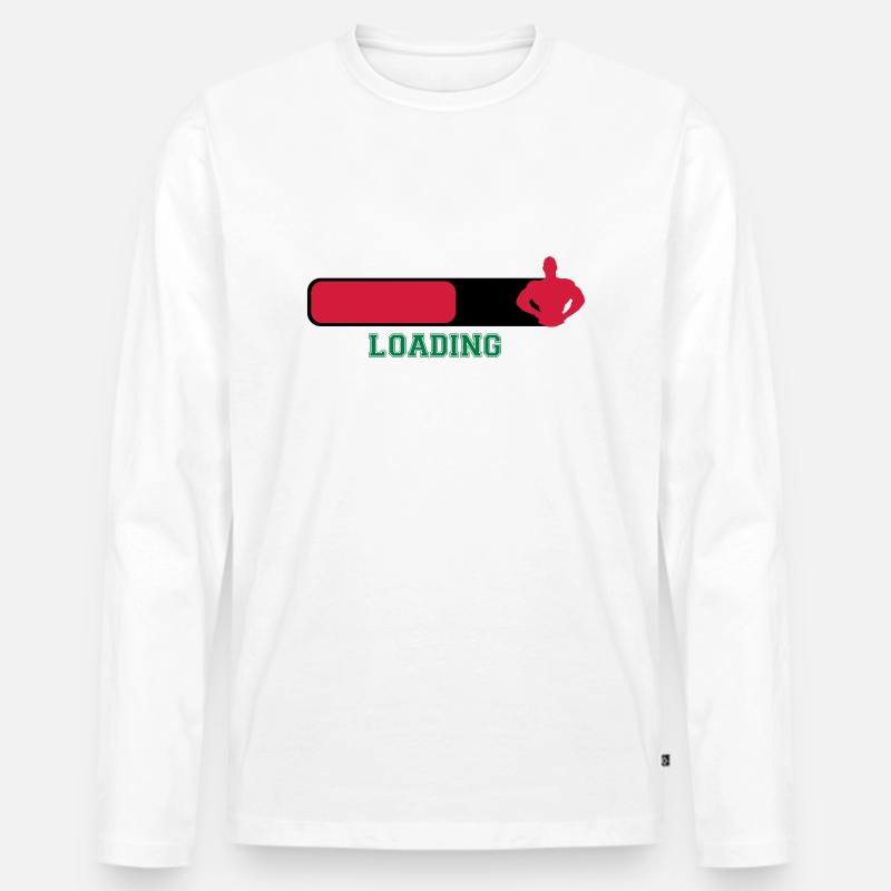 Loading - Männer Premium Bio Langarmshirt - Weiß