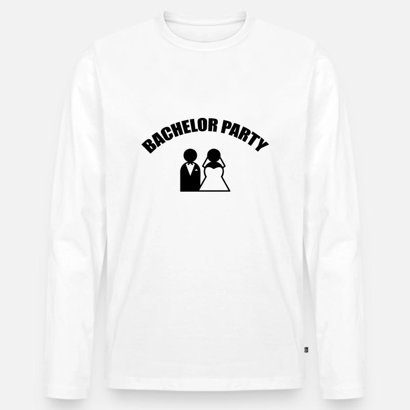 Bachelor Party - Wedding - Männer Premium Bio Langarmshirt - Weiß