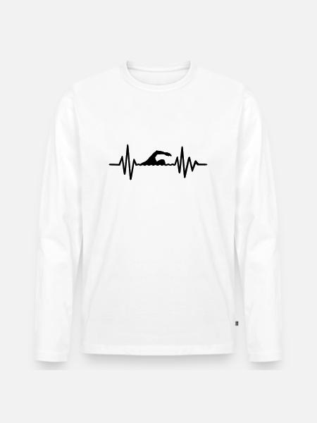 Nager - T-shirt manches longues Premium bio Homme - blanc