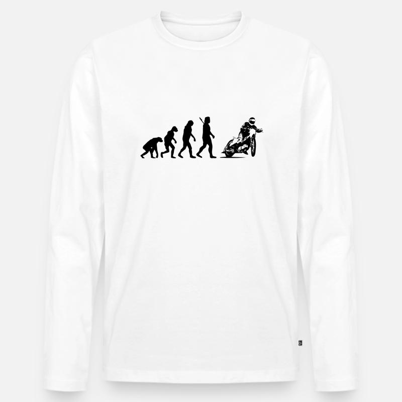 Speedway - Männer Premium Bio Langarmshirt - Weiß