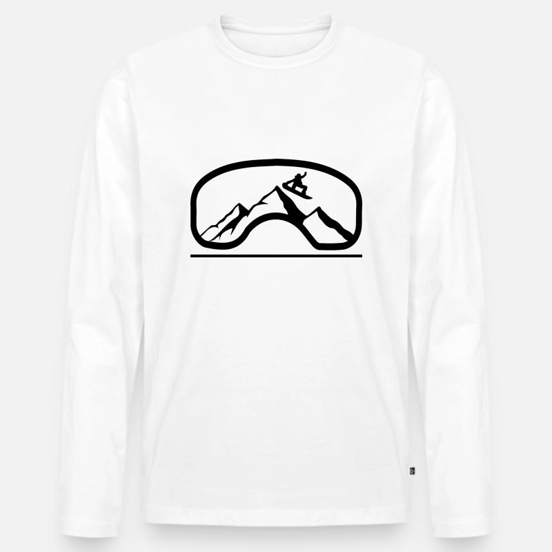 Snowboard Snowboarder - Männer Premium Bio Langarmshirt - Weiß