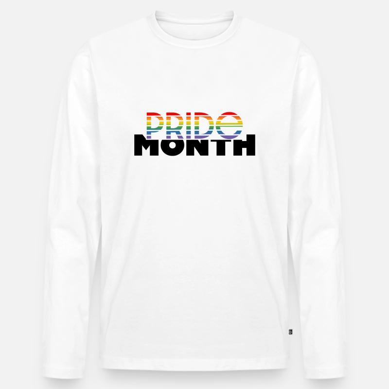 Pride month - Männer Premium Bio Langarmshirt - Weiß