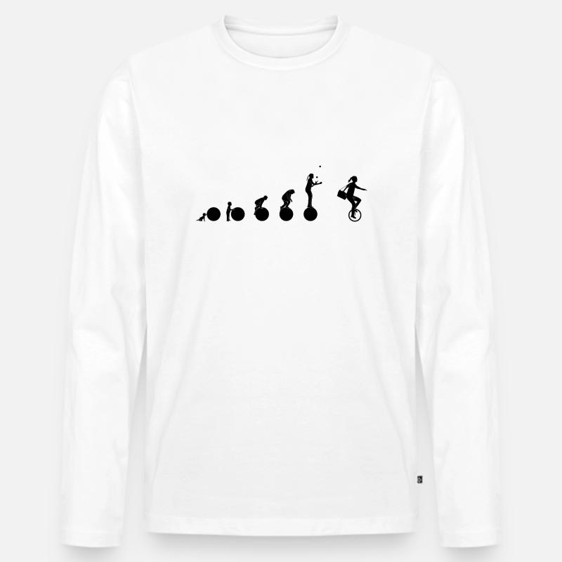 circus evolution W - Männer Premium Bio Langarmshirt - Weiß