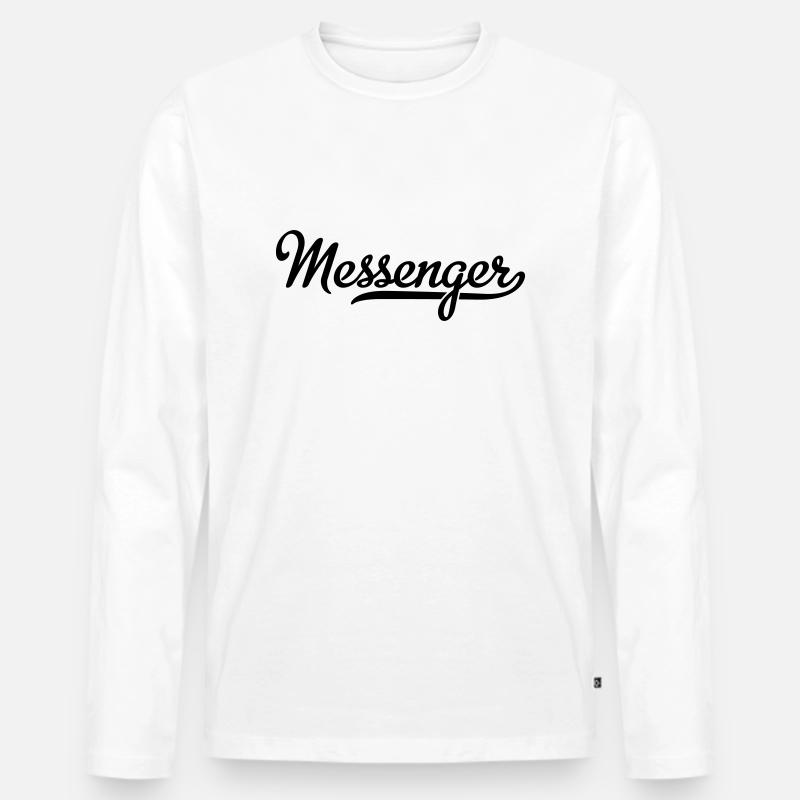 Fahrradkurier - Männer Premium Bio Langarmshirt - Weiß