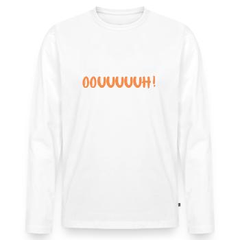 oouuuuuh MUG ET STICKERS - T-shirt manches longues Premium bio Homme - blanc - Devant - Nico (187cm)