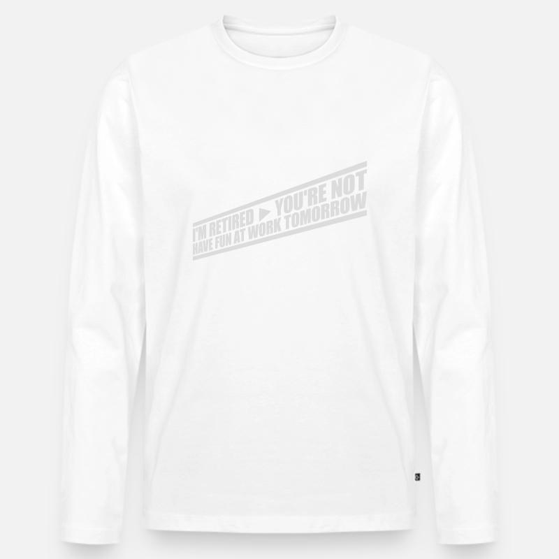 have fun at work - Männer Premium Bio Langarmshirt - Weiß
