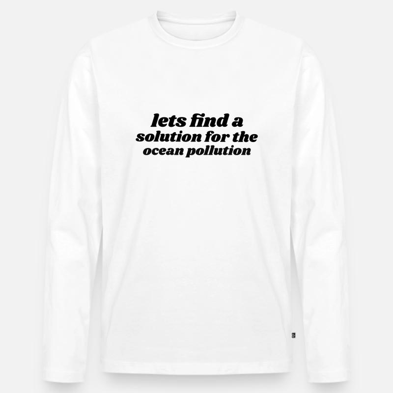 Meeresschutz - Männer Premium Bio Langarmshirt - Weiß