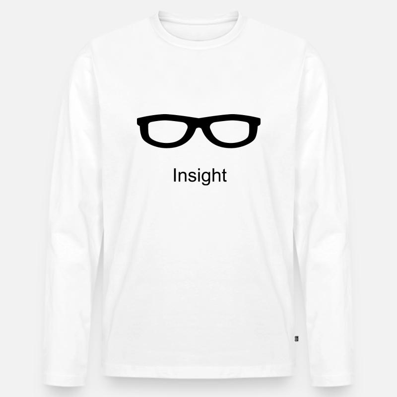 INSIGHT Durchblick - Männer Premium Bio Langarmshirt - Weiß