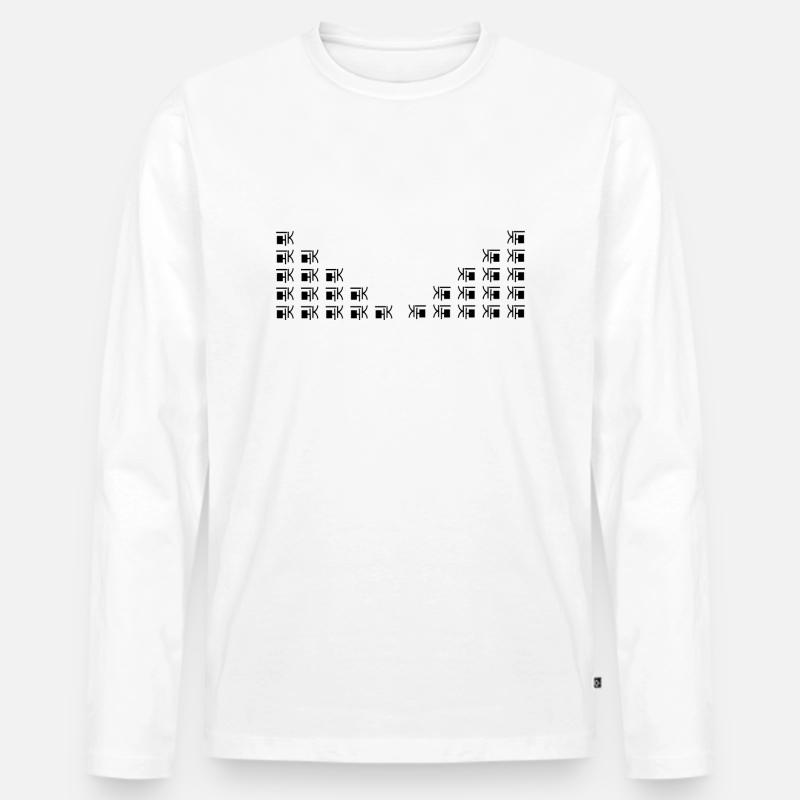 einzigartiges Muster - Männer Premium Bio Langarmshirt - Weiß