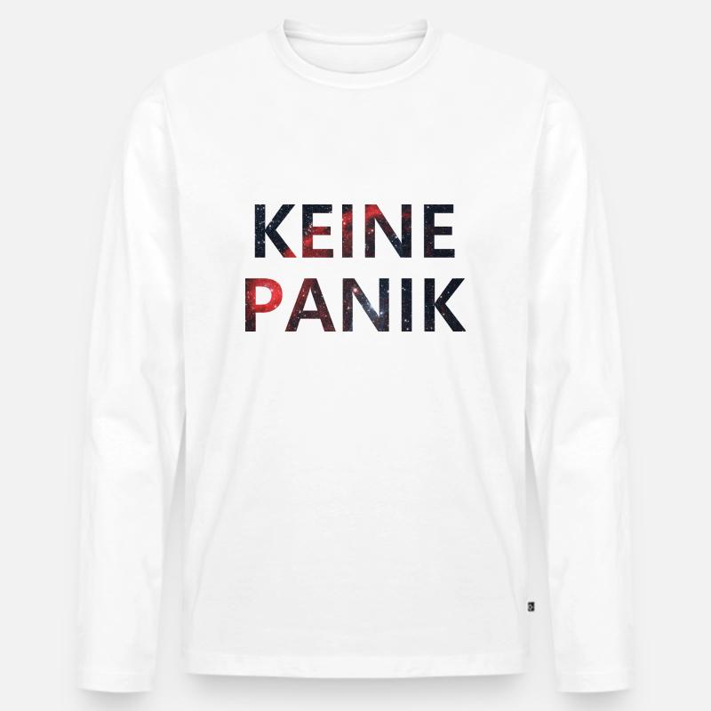 Keine Panik 4 - Männer Premium Bio Langarmshirt - Weiß
