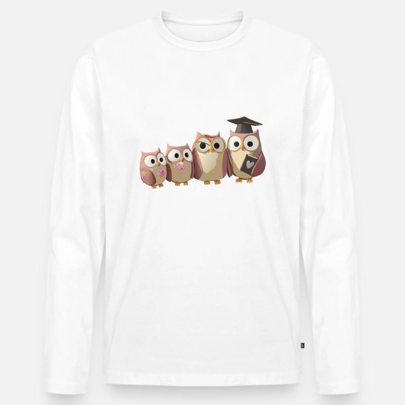 PROFESSOR EULE - Männer Premium Bio Langarmshirt - Weiß