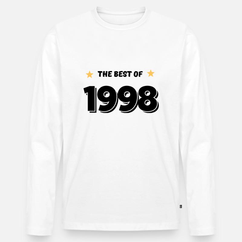 Das Beste aus 1998 - Männer Premium Bio Langarmshirt - Weiß