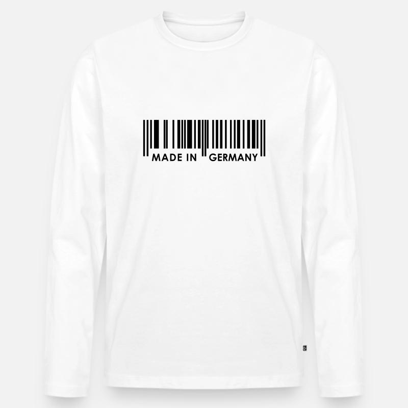 Made in Germany - Männer Premium Bio Langarmshirt - Weiß
