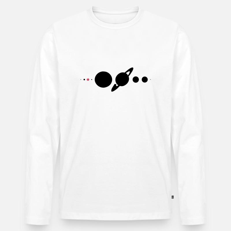 Sonnensystem* - Männer Premium Bio Langarmshirt - Weiß