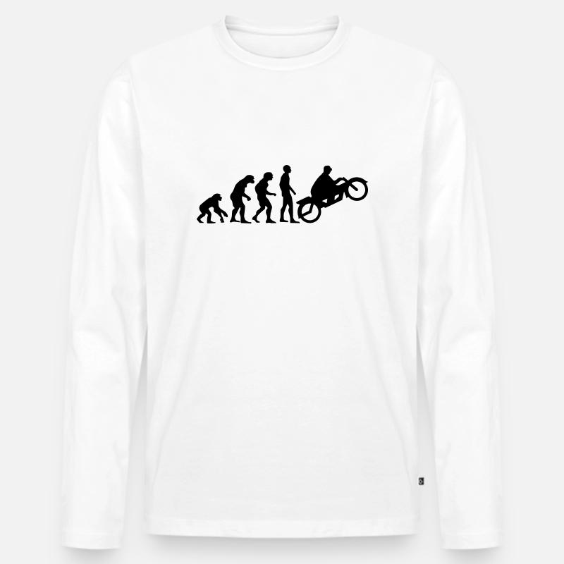 motor evolution 2 - Männer Premium Bio Langarmshirt - Weiß