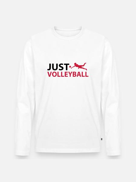 Just Volleyball - Männer Premium Bio Langarmshirt - Weiß