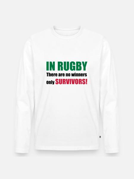 rugby - Men's Premium Organic Long Sleeve Shirt - white