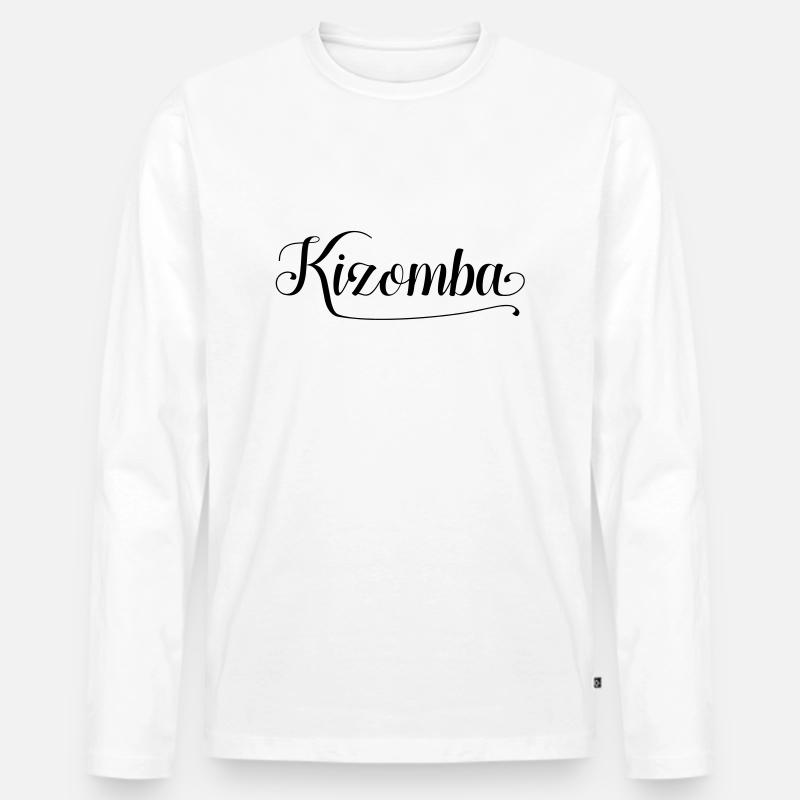 Kizomba Schrift 1a - Männer Premium Bio Langarmshirt - Weiß