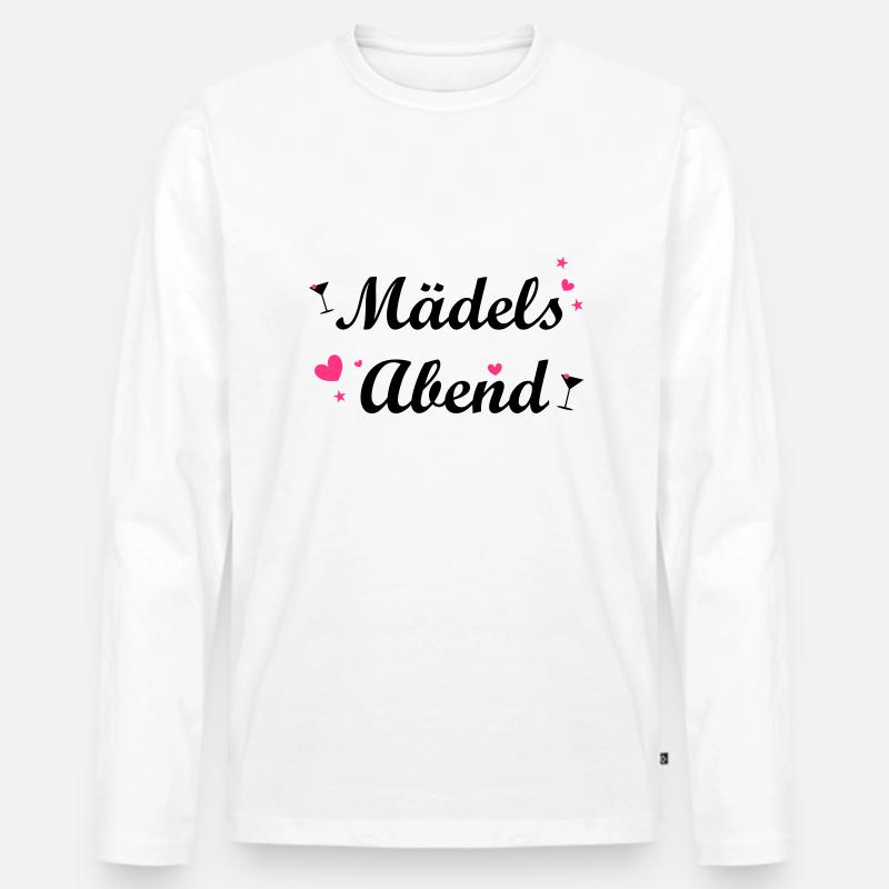 Mädelsabend - Männer Premium Bio Langarmshirt - Weiß