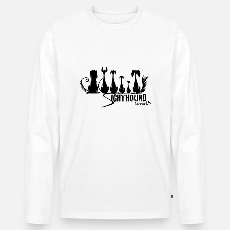 sighthound_lover - Männer Premium Bio Langarmshirt - Weiß
