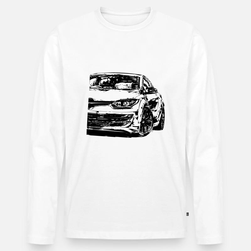 Megane 3 RS - Männer Premium Bio Langarmshirt - Weiß