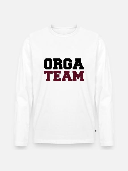 orga-team - Männer Premium Bio Langarmshirt - Weiß