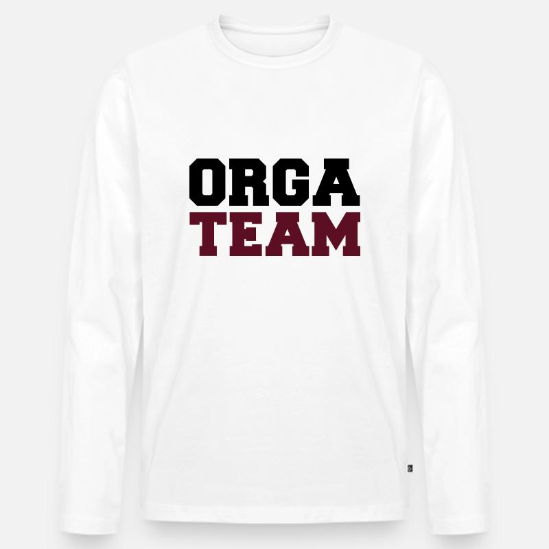 orga-team - Männer Premium Bio Langarmshirt - Weiß