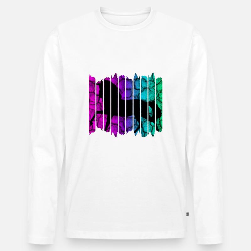 Pferd - Männer Premium Bio Langarmshirt - Weiß